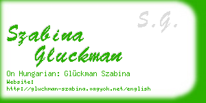 szabina gluckman business card